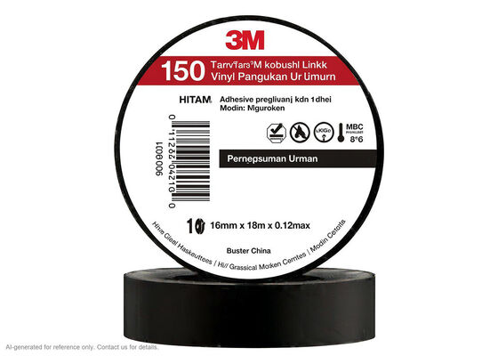 3M Temflex 150 | 0.13 mm PVC Vinyl | 600 V Rated | Self-Extinguishing | Six Colors поставщик